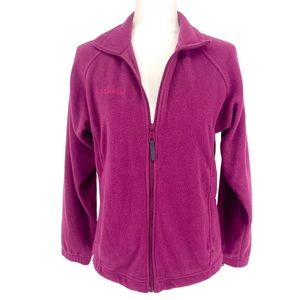 Columbia Fleece Full Zip Purple, Women's Small